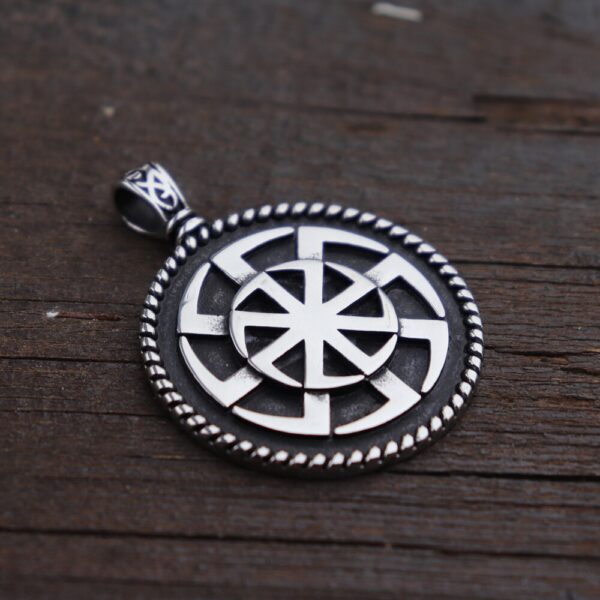 EYHIMD Kolovrat Slavic Symbol of the Sun Stainless Steel Pendant Stunning Ornament Unique Pagan Jewelry