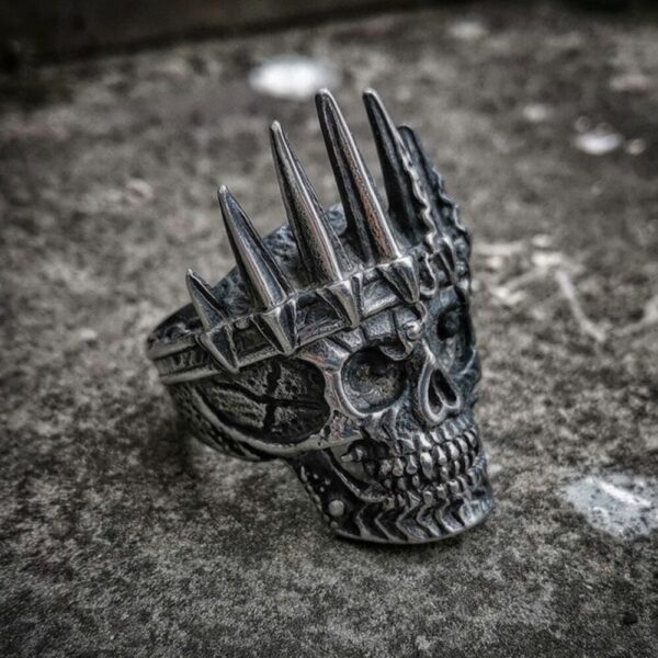 EYHIMD Mens Classical Nobility King Crown Skull 316L Stainless Steel Biker Rings Punk Fasion Jewelry Gift for Men